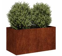 vidaXL Jardinera oxidada 80x40x40 cm acero corten