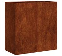 vidaXL Jardinera oxidada 80x40x80 cm Acero corten, macetero, Soporte para Plantas, lecho Elevado, Soporte para jardineras, Bandeja para Plantas