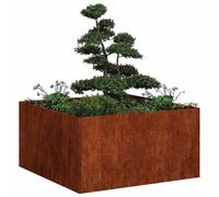 vidaXL Jardinera oxidada 80x80x40 cm acero corten