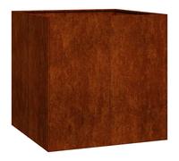 vidaXL Jardinera oxidada 80x80x80 cm acero corten