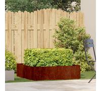 vidaXL Jardinera oxidada acero corten 100x100x30 cm