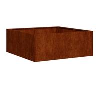 vidaXL Jardinera oxidada de acero corten 80x80x30 cm - Macetero lecho elevado, soporte para plantas