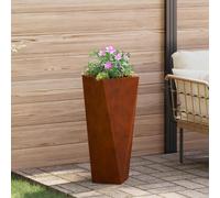 vidaXL Jardinera Oxidado 30 x 30 x 75 cm Acero autopatinable