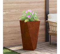 vidaXL Jardinera Oxidado 40 x 40 x 75 cm Acero autopatinable