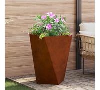 vidaXL Jardinera Oxidado 50 x 50 x 75 cm Acero autopatinable