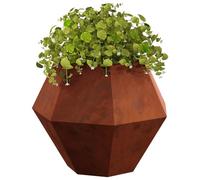 vidaXL Jardinera Oxidado 75 x 75 x 60 cm Acero autopatinable, Macetero Exterior, Soporte Duradero para Plantas, Caja Rectangular, contenedor de Flores en Acero