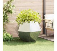 vidaXL Jardinera Plateado 100 x 100 x 80 cm Acero inoxidable