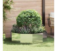 vidaXL Jardinera Plateado 120 x 120 x 35 cm Acero inoxidable