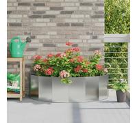 vidaXL Jardinera Plateado 120 x 60 x 35 cm Acero Galvanizado