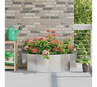 vidaXL Jardinera Plateado 120 x 60 x 35 cm Acero inoxidable
