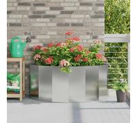 vidaXL Jardinera Plateado 120 x 60 x 50 cm Acero Galvanizado