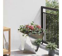 vidaXL Jardinera Plateado 40 x 40 x 40 cm Acero inoxidable