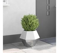 vidaXL Jardinera Plateado 50 x 50 x 40 cm Acero inoxidable