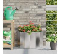 vidaXL Jardinera Plateado 60 x 30 x 35 cm Acero inoxidable