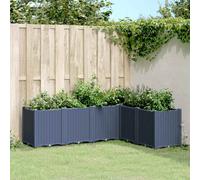 vidaXL Jardinera PP 160x120x53 cm Color Gris, Gris claro, Negro y mas Gray