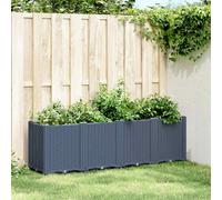 vidaXL Jardinera, Maceta para Plantas Hierbas Flores, Jardinera Modular, Macetero para Jardín Terraza Patio Balcón, PP Azul Gris 160x40x53 cm