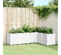 vidaXL Jardinera PP blanco 160x120x53 cm