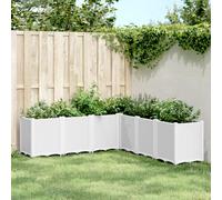 vidaXL Jardinera PP blanco 160x160x53 cm