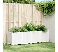 vidaXL Jardinera PP blanco 160x40x53 cm
