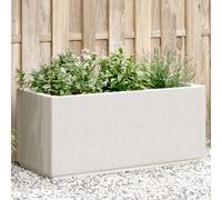 vidaXL Jardinera Maceta 80x36x35 cm PP para verduras, flores y plantas trepadoras – Blanco