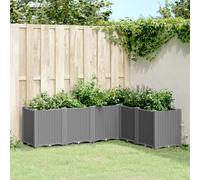 vidaXL Jardinera PP gris claro 160x120x53 cm