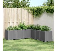 vidaXL Jardinera PP gris claro 160x160x53 cm