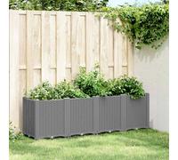 vidaXL Jardinera PP gris claro 160x40x53 cm