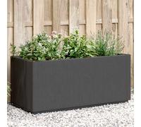 vidaXL Jardinera maceta 80x36x35 cm PP para verduras y flores gris oscuro