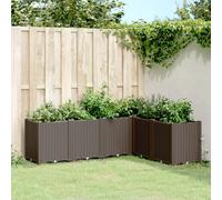 vidaXL Jardinera PP marrón 160x120x53 cm