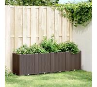 vidaXL Jardinera PP marrón 160x40x53 cm