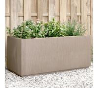 vidaXL Jardinera, Maceta para Verduras Flores Plantas Trepadoras, Macetero de Hierbas, Arriate para Jardín Patio Balcón Terraza, PP Marrón Claro