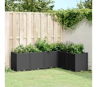 vidaXL Jardinera PP negro 160x120x53 cm