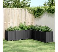 vidaXL Jardinera PP negro 160x160x53 cm
