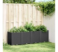 vidaXL Jardinera PP negro 160x40x53 cm