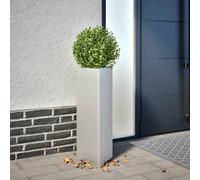 vidaXL Jardinera triangular acero galvanizado 30x26x75 cm