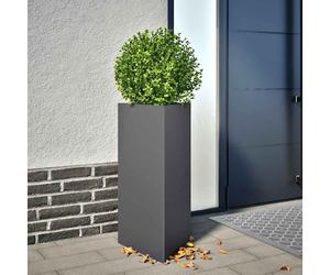vidaXL Jardinera triangular acero gris antracita 40x34,5x75 cm