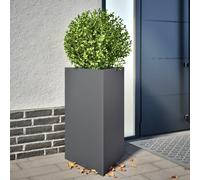 vidaXL Jardinera triangular acero gris antracita 50x43x75 cm