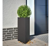 vidaXL Jardinera triangular acero negro 40x34,5x75 cm