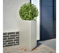 vidaXL Jardinera triangular de acero inoxidable 50x43x75 cm