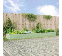 vidaXL Jardinera Verde Pastel 480 x 100 x 45 cm Acero Galvanizado
