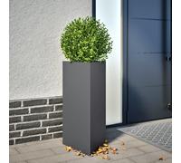 vidaXL Jardineras 2 uds acero gris antracita 40x34,5x75 cm
