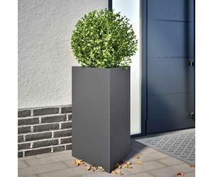 vidaXL Jardineras 2 uds acero gris antracita 50x43x75 cm