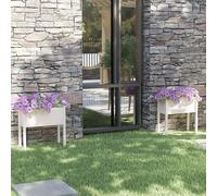 vidaXL Jardineras 2 uds madera maciza de pino blanco 70x31x70 cm