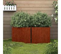vidaXL Macetas para plantas, 2 unidades, 49x47x46 cm, acero corten
