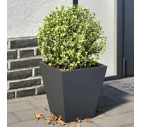 vidaXL Jardineras 2 unidades acero gris antracita 30x30x30 cm