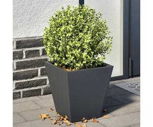 vidaXL Jardineras 2 unidades acero gris antracita 30x30x30 cm