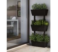 vidaXL Jardineras 6 unidades gris antracita 100 cm