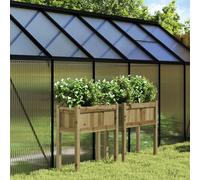 vidaXL Jardineras con patas 2 uds madera de pino impregnada