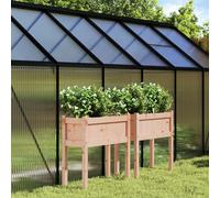 vidaXL Jardineras con patas 2 uds madera maciza de abeto Douglas