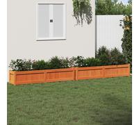 vidaXL Jardineras de exterior 2 uds madera maciza de pino cera Color Pino natural, Pino blanco, Marrón pino y mas Pine brown